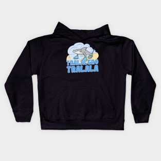 Tralalero Tralala Shark Anime Style Kids Hoodie